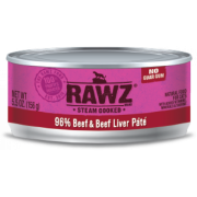 Rawz 96% 牛肉、牛肝 全貓罐頭 155g x 24罐